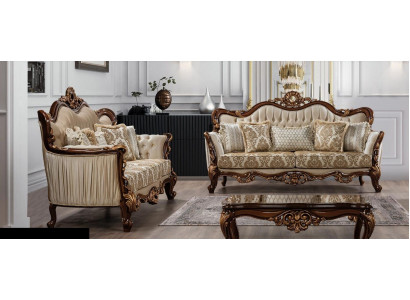 Luxury bankstelsel bankstel 3+3 zits salontafel bankbank sofa bank bankstelsel set barok.