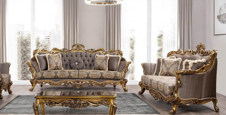 Garnituur bankstel 3+3 zits bank Banken Barok set Luxe Barok woonkamer