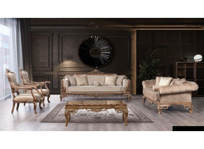 Bankstel 3+3+1+1 Zits salontafel Chesterfield bank fauteuil luxe set 5-delig
