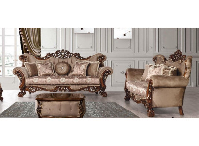 Bankstel 3+3+1+1 Zits salontafel set met fauteuils banken zitplaatsen stof 5-delig