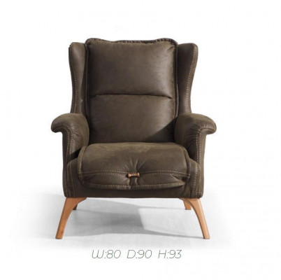 Zachte fauteuil bank fauteuil enkele meubels bank suède look zwart