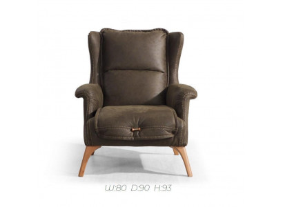 Zachte fauteuil bank fauteuil enkele meubels bank suède look zwart