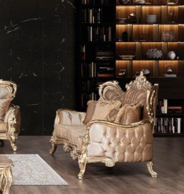Bankstel 3+3 Zitsbank Fauteuil Banken Relax Luxe Set Woonkamer Barok 2-delig