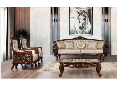 Luxe bankstel 3+1+1 zits salontafel groep bank fauteuil banken stof bank