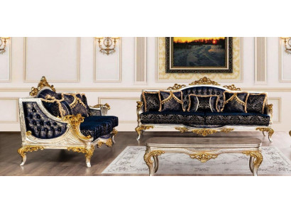 Luxe bankstel 3+3 zit bankfauteuils set stijl barok 2 delen klassiek
