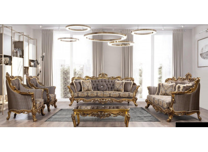 Luxe bankstel set van 5 stuks: 3+3+1+1 zits bankstel salontafel bank banken fauteuil