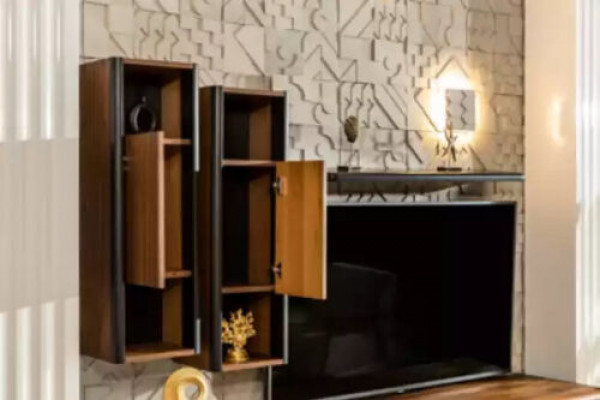 Wandmeubel Kast Plank Kasten Wandmeubels Dressoir Salontafel 5-delig.