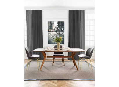 Italiaanse stijl Eettafel 4x Stoelen Houten Tafel Eetset Modern Design 5-delig