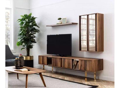 Lowboard tv-kast Tafel Woonkamer Hout Modern Woonkamermeubels 5-delig