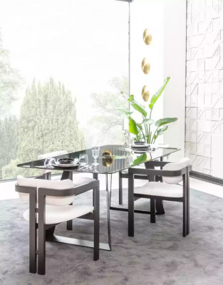 Eetkamerstoel Stoel Armstoel Ontwerp Eettafel Zit Hout Luxe Wit