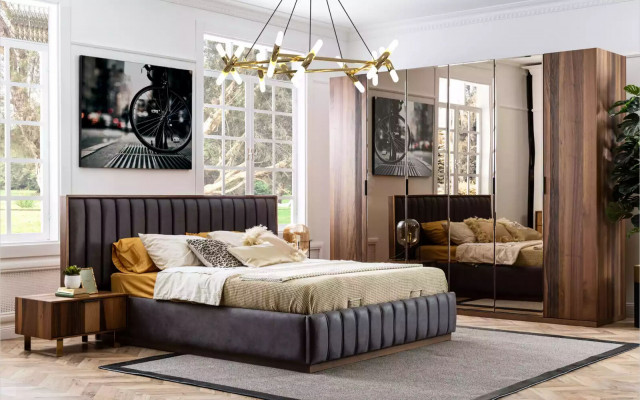 Stijlvolle slaapkamer meubelset in minimalisme en met functionaliteit