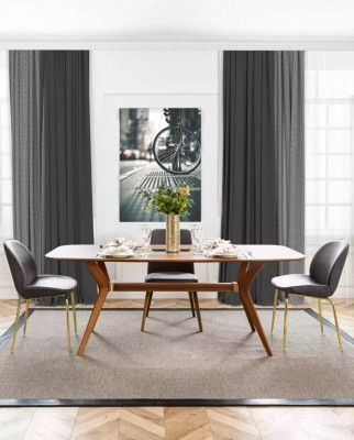 Compleet set eettafel 4x stoelen eetkamerset eetgroep dressoir 7-delig