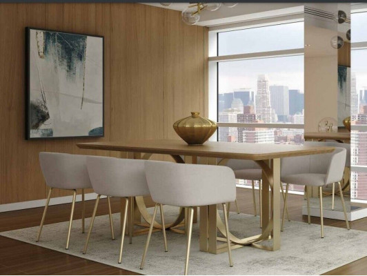 Stoelen Fauteuils Eetkamerstoel Eetkamer Stoel Stof Leuning Hout Luxe Zitplaats Nieuw