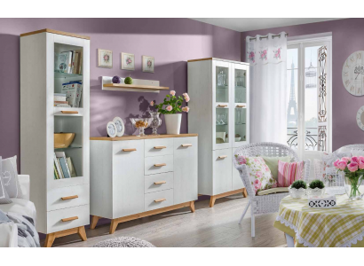 Woonkamerset Vitrine dressoir wandplank Woonwanden Commodes