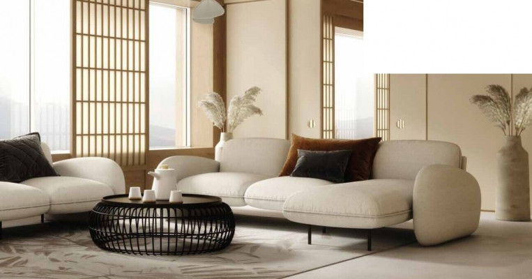 Hoekbank L-vorm Zitplaatshoek banken Stof Woonkamer Ontwerp Bankstellen Stoffering Modern