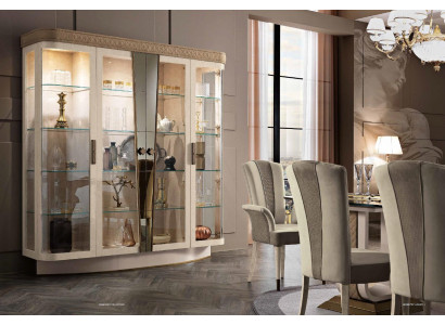 Vitrine Luxe Etalage Vitrines Glazen Kast Modern Beige Plank Dressoir Nieuw