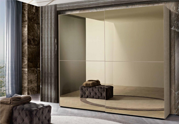Kast Garderobe Kabinet Zweefdeurdesign Hout Italiaans meubilair Nieuw
