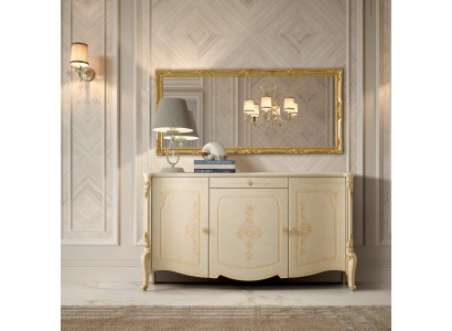 Sideboard Spiegel Anrichte Sideboard Holz Design Möbel Stil Kommode Set 2tlg.   Sideboard Spiegel Dressoir Sideboard Hout Design Meubels Stijl Commode Set 2-delig.