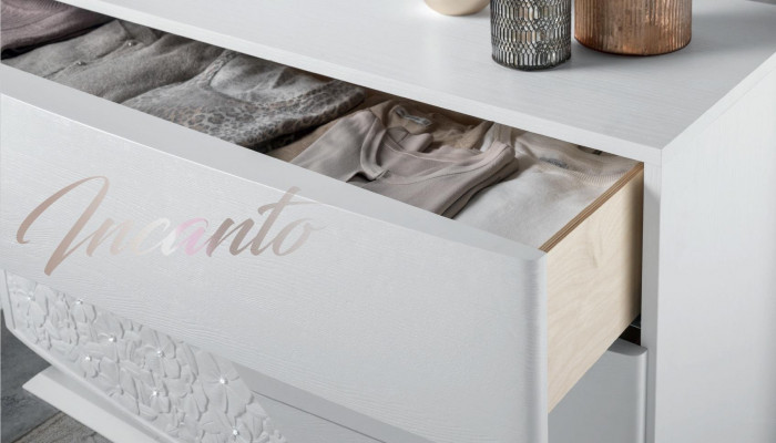 Luxe set, 2-delig dressoir spiegel dressoirs hout console modern design wit nieuw