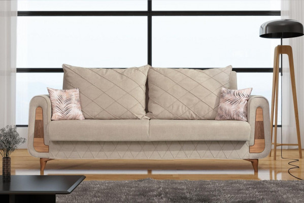 Ontwerper Moderne Luxe Bankstel 3 Zits Meubels Bekleding Textiel Beige Bankstellen xxl Nieuw