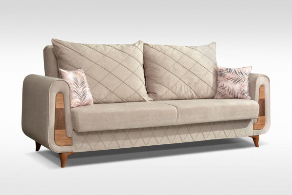 Ontwerper Moderne Luxe Bankstel 3 Zits Meubels Bekleding Textiel Beige Bankstellen xxl Nieuw