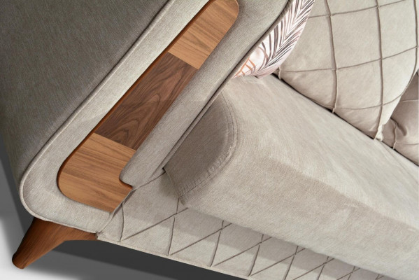 Ontwerper Moderne Luxe Bankstel 3 Zits Meubels Bekleding Textiel Beige Bankstellen xxl Nieuw