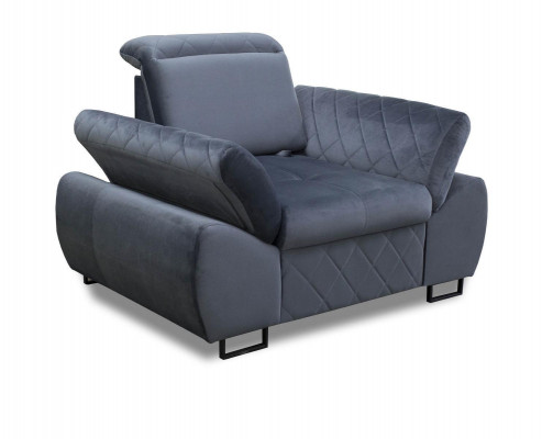 Fauteuil 1-zits gestoffeerde banken lounge club meubels ontwerp woonkamer textielbank