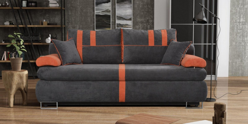 2-zits Modern gestoffeerd bankstel Stofbank Sofa Zit Zwart Rugleuning Nieuw