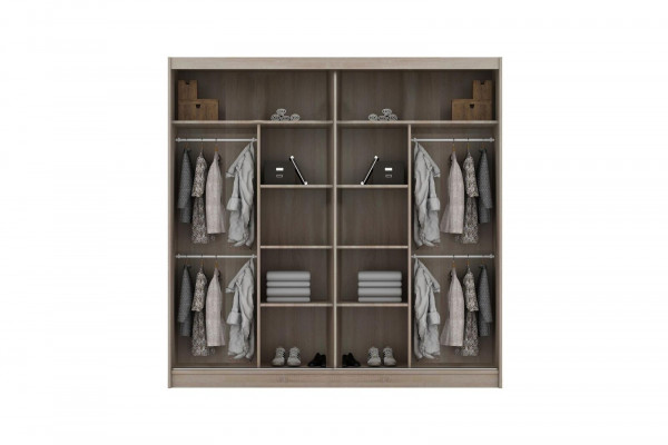 Multifunctionele kast 203cm Opbergrek Kledingkast Garderobe Nieuw Rek