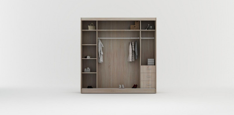 Kast Hout Garderobe Slaapkamer Klassiek Modern Stijl Kledingkast