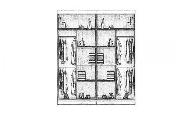 Hoge glans plankenkast kast plank kast kasten 180cm garderobe kledingkast