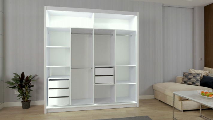 Moderne witte houten kasten slaapkamer kast kledingkast hoge kast