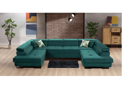 Hoekbank Stof U-vorm Bank Design Bekleding Textiel Hoek Modern Bankstellen Woonlandschap