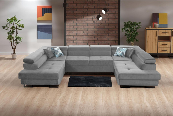 Hoekbank Stof U-vorm Bank Design Bekleding Textiel Hoek Modern Bankstellen Woonlandschap