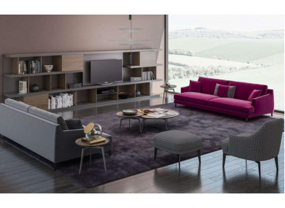 Grote Grijze Woonkamer Bankstel Luxe 3+2+1 Zits Voetenbank 4dlg Nieuw