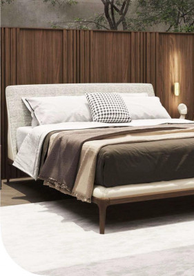 Bruin slaapkamer set bedframe 2x nachtkastjes tweepersoonsbed 3-delig