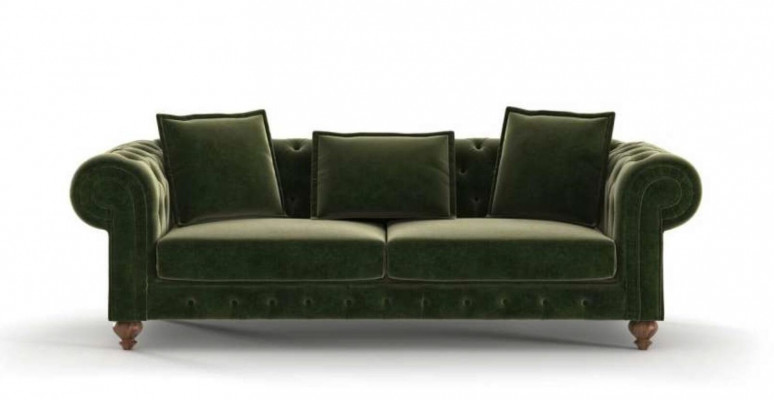 Bruine Chesterfield luxe bankstel Moderne driepersoons fauteuil Textiel