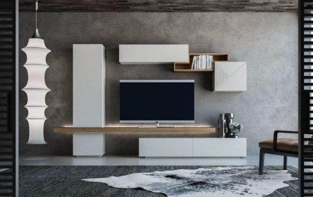 Moderne witte woonwand woonkamermeubels wandkasten meubels nieuw