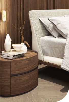 Wit bed Luxe bedframe Modern slaapkamermeubilair Houten frame