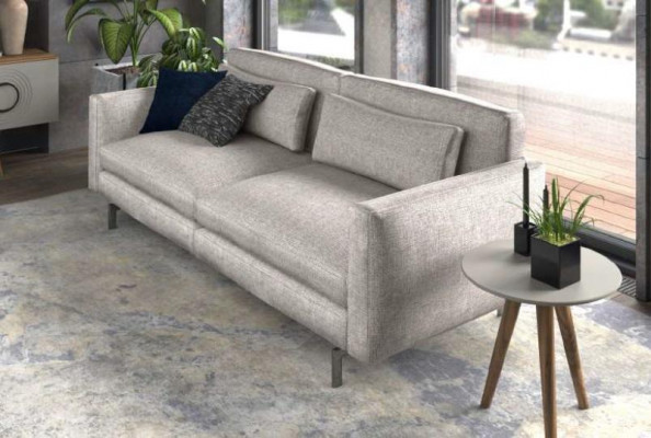 Grijze-zwarte woonkamermeubels Driepersoons fauteuil Nieuwe luxe set Modern