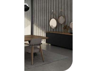 Eetkamer Dressoir Walnoot natuur - Antraciet mat luxe meubels