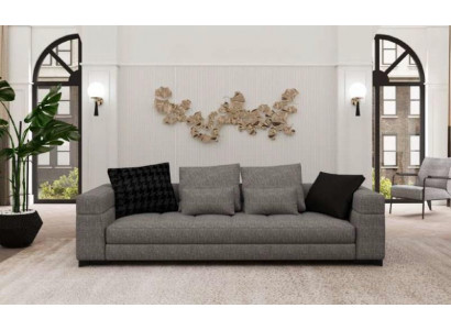 Grijze bank Driezits woonkamer Zitmeubels Houten frame Bank collectie