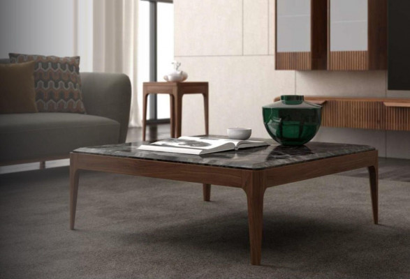 Salontafel Toros Zwarte marmeren salontafel Koffietafels Moderne stijl