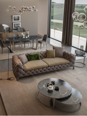 Chesterfield Vierzits Taupe Moderne Bank Woonkamermeubels Modern Nieuw  Chesterfield Vierzits Taupe Moderne Bank Woonkamermeubels Modern Nieuw