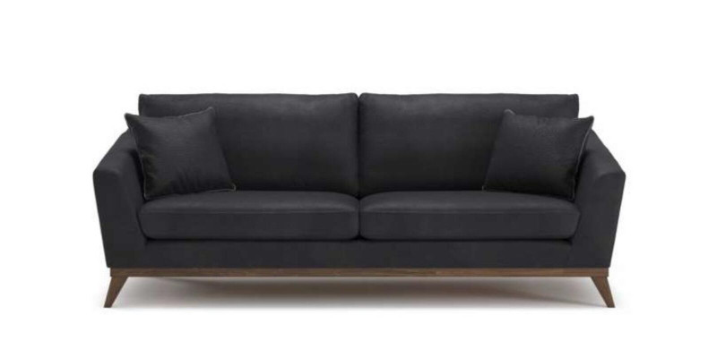 Grijze driezitter houten frame Moderne woonkamerbank Nieuw Luxe design