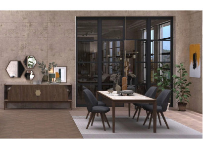 Eetkamer keukentafel luxe massief houten meubels moderne inrichtingsmeubelen