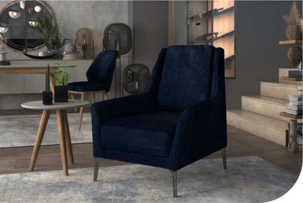 Blauwe Relaxfauteuil Moderne eenzitter Woonkamer meubels Clubsfauteuil Nieuw