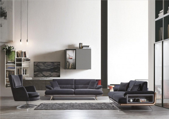Sofagroep 3-zitsbanken Fauteuils Zitsuite Stof Woonkamer.