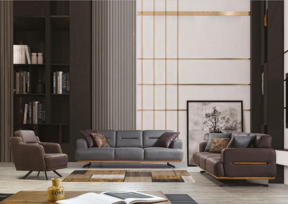 Sofaset 3+2+1 zits set Design banken Beklede banken Moderne Nieuw