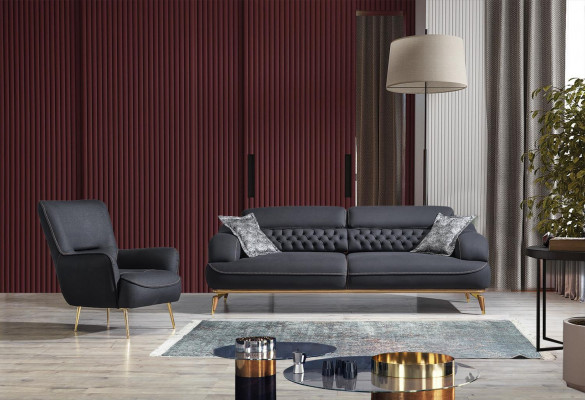 Luxe bankstel set 3+1 zitterbank bank banken fauteuil 2-delig. Nieuw.